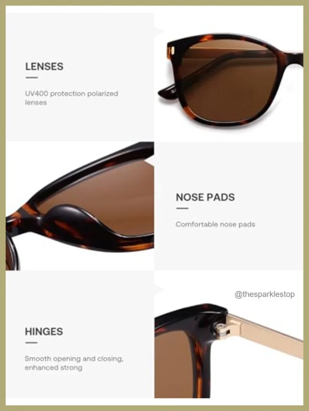 Classic Oversized Square Polarized Sunglasses Women UV400 Retro Driving Shades